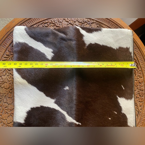 Clare V Cowhide Clutch - Dark Brown and White - Picture 6 of 7